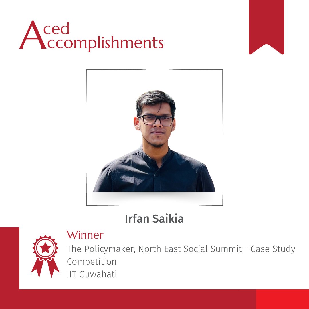 K J Somaiya Institute of Management congratulates Irfan Saikia (MBA - Healthcare Management, 2023-25) for securing 1st position in The Policymaker - North East Social Summit, a Case Study Competition held by IIT Guwahati (@IITGuwahati). Through diligent preparation and…