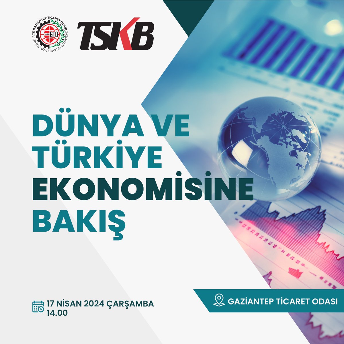 🌍📊 Türkiye Sınai Kalkınma Bankası (TSKB) iş birliğiyle düzenlediğimiz 'Dünya ve Türkiye Ekonomisine Bakış' toplantısına davetlisiniz. Uzmanlarla birlikte geleceğe yönelik stratejileri, küresel ekonomideki gelişmelerde Türkiye'nin konumunu ve Gaziantep'in potansiyelini…