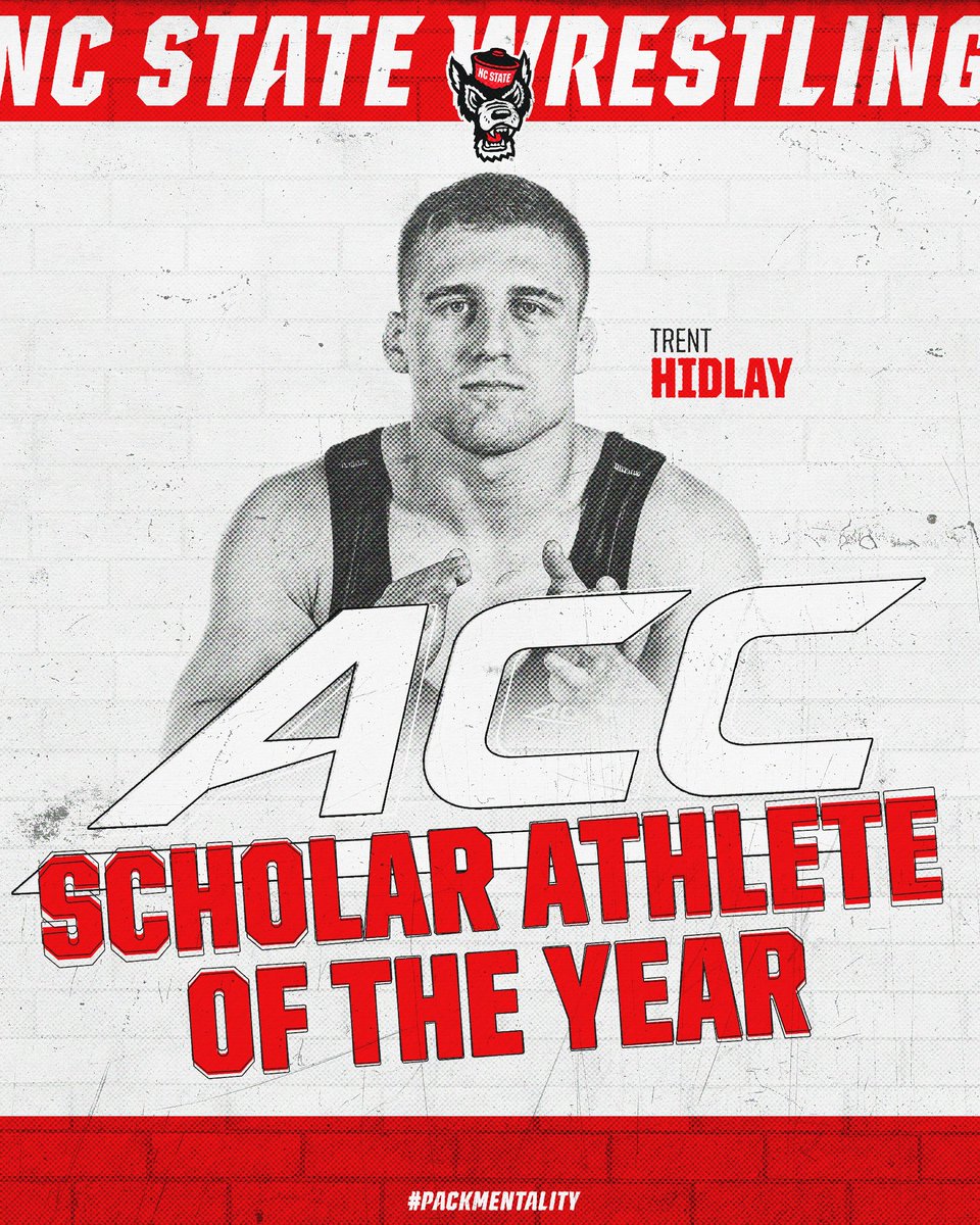 ✨Twice as nice ✨ Hidlay is named the ACC Scholar-Athlete of the Year for wrestling, the second time of his collegiate career. #PackMentality