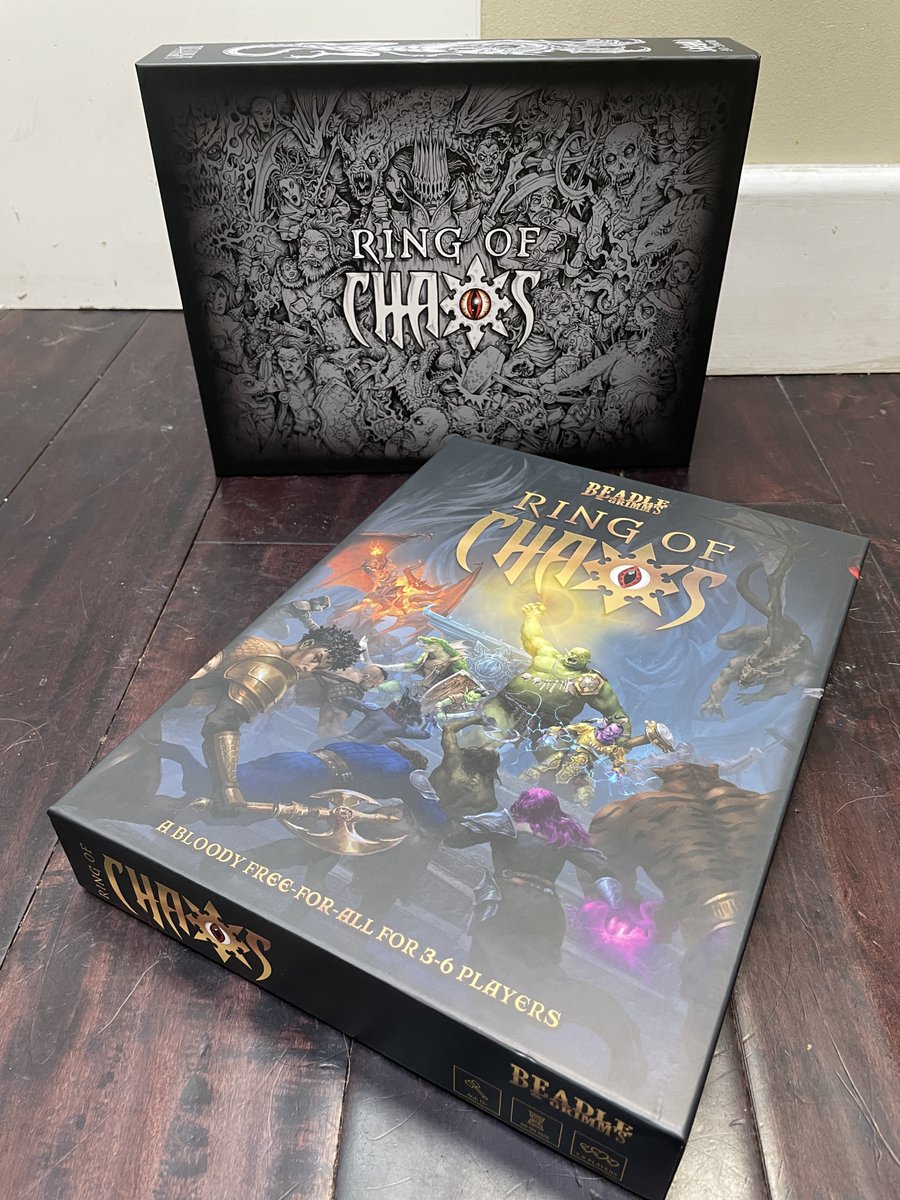 It's almost real!!! The first printer proofs of our new game, Ring of Chaos, arrived this weekend. Lots of steps ahead but very exciting to share version 1. Plus you get to see how much dog hair I have on my floor.