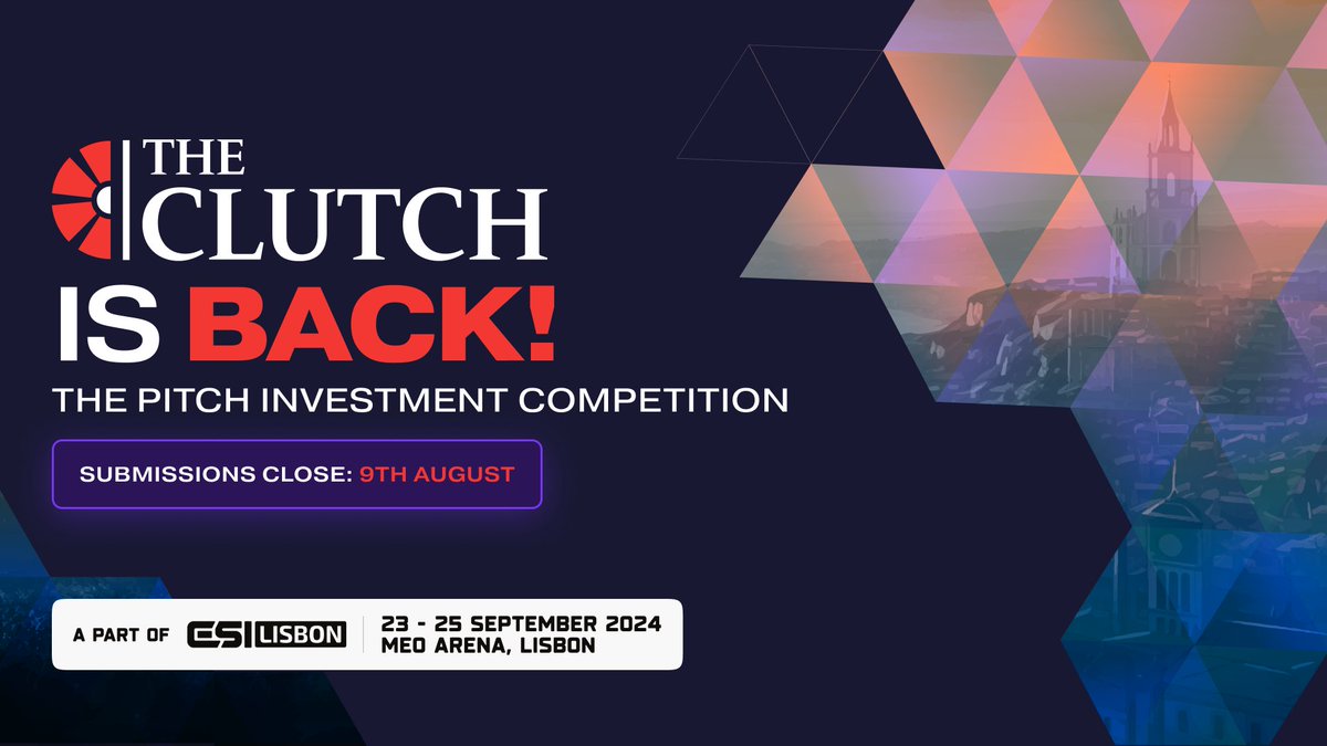 The Clutch is headed to ESI Lisbon 🇵🇹💰 Our pitch competition for companies across the esports, video games, and creator economy sectors hoping to increase brand awareness, and meet potential investors is OPEN! ✅ 🚨 Deadline: 9th August 📩 Submissions & entry criteria:…