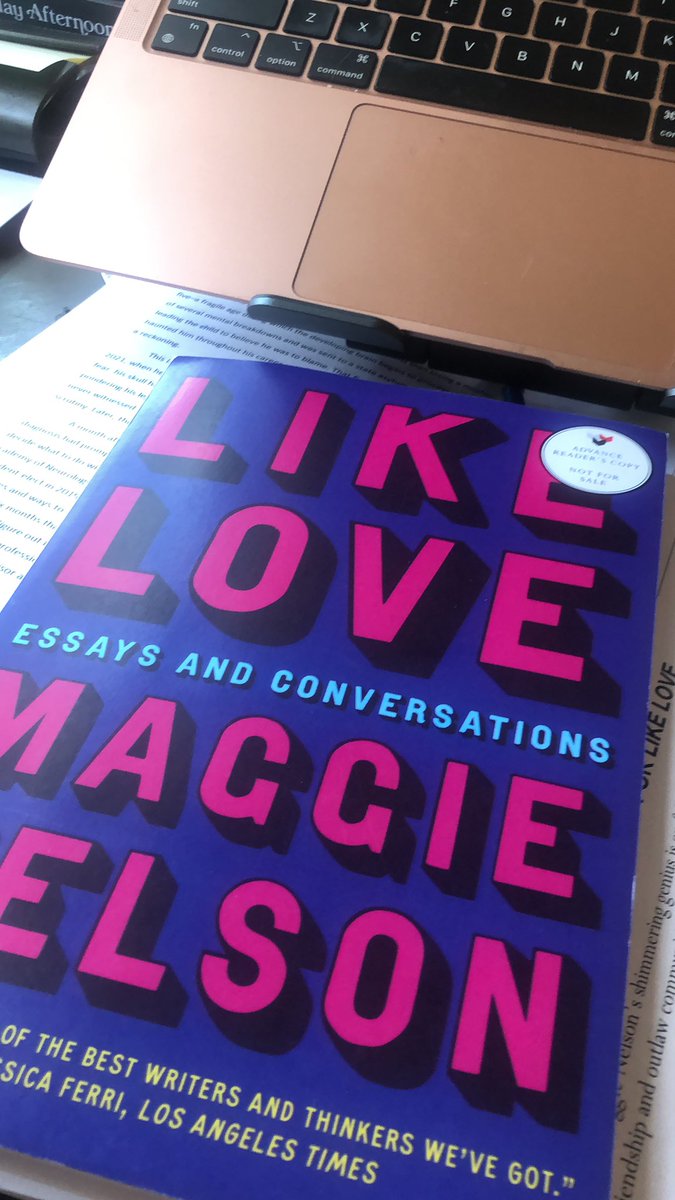 @GraywolfPress I absolutely adore this incredibly thought-provoking collection by the great Maggie Nelson. Kudos for bringing her to readers. Especially love her ode to Hilton Al’s and convo with @bjork