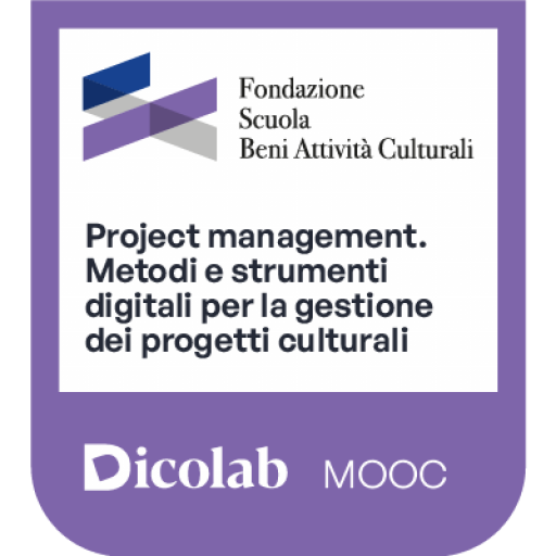 E' sempre importante fare delle "ripassate" di qualità!
Grazie alla Fondazione Scuola dei beni e delle attività culturali ho ottenuto il badge Project management. 
Ecco qui il programma del corso:
fad.fondazionescuolapatrimonio.it/course/view.ph…