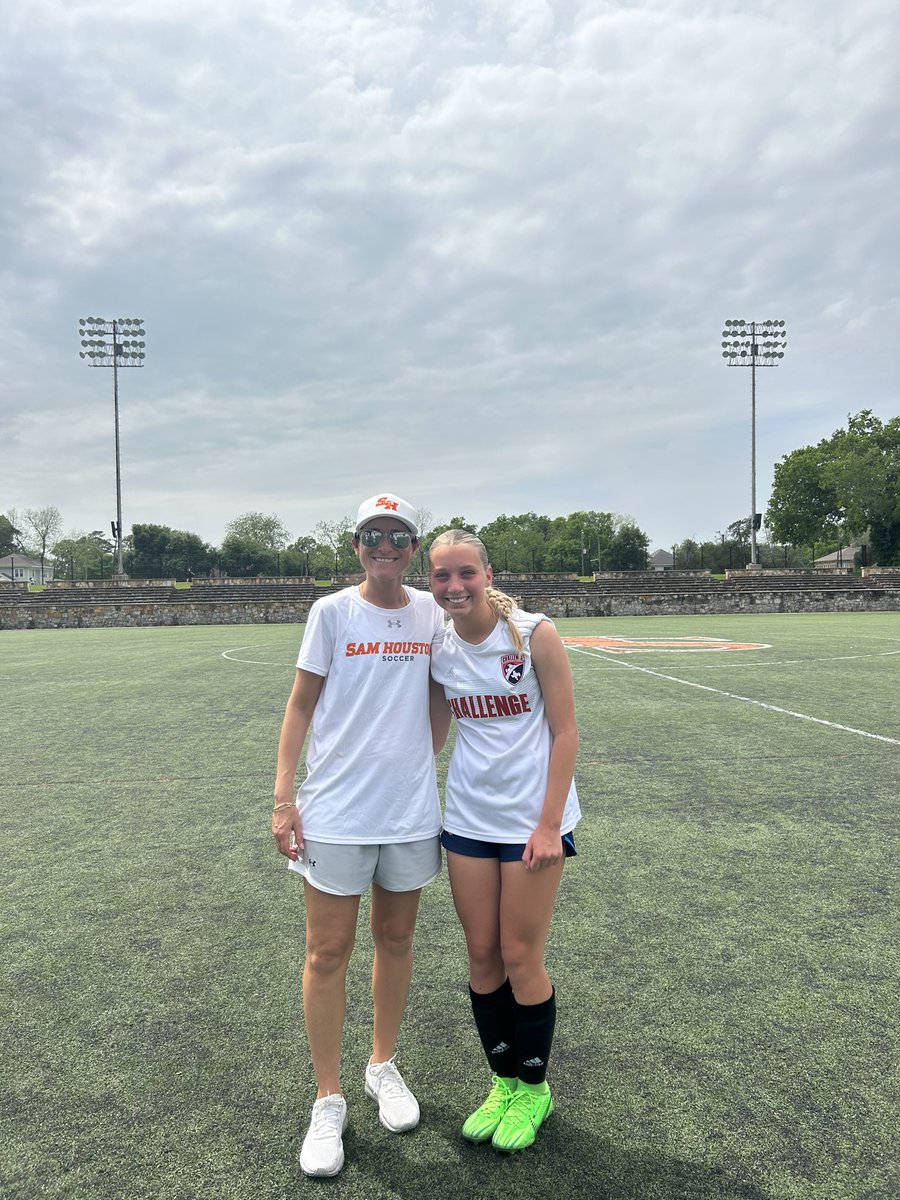 I attended the @BearkatsSOC ID Camp yesterday! It was an awesome experience! It looks like there is a lot of BIG things coming for SHSU! Thank you Coach @SoniaCurvelo, @CoachAGreg and Coach Mendoza for the opportunity to scrimmage the team it was such a unique opportunity! 🧡⚽️