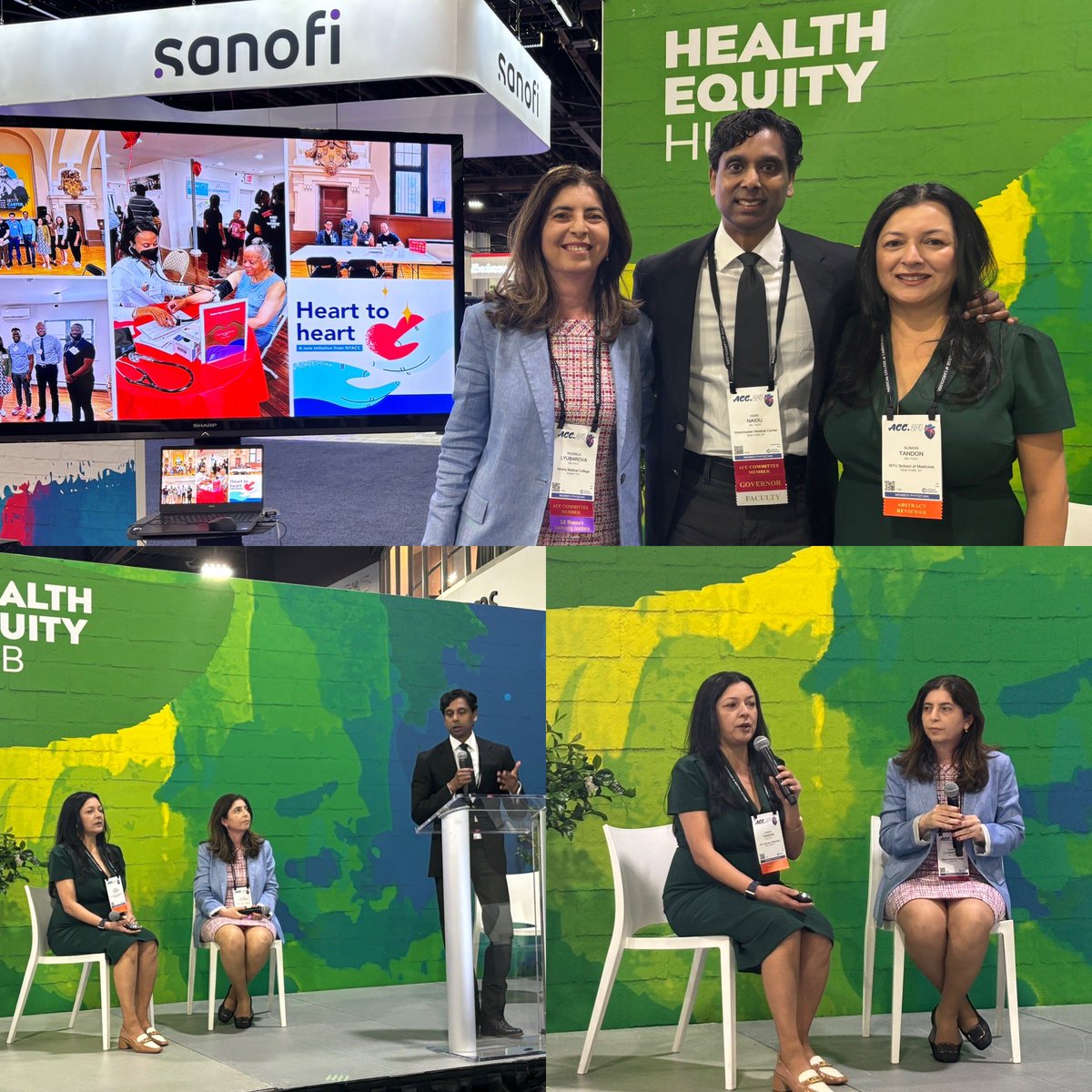 @heartsmartpro @SrihariNaiduMD and Dr. Radmila Lyubarova at the #ACC24 #HealthEquityHub speaking about the benefits, challenges and best practices for community outreach programs.