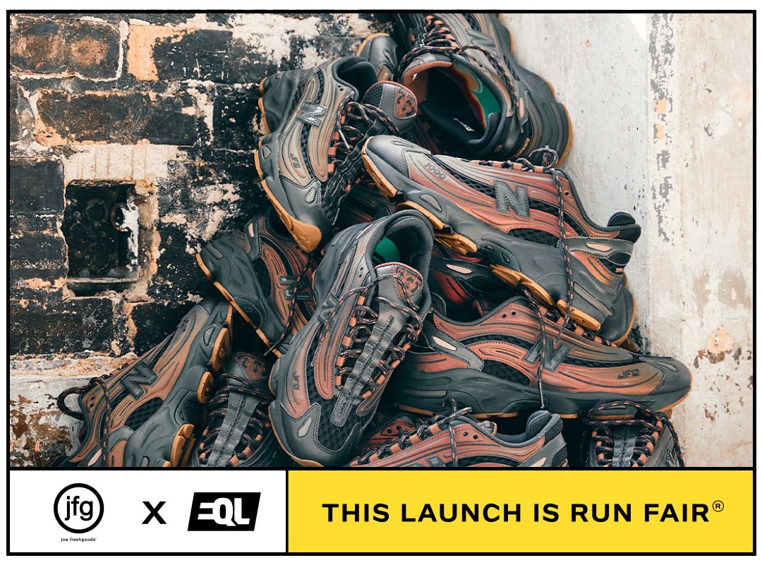 EQL is proud to partner with the legendary @JoeFreshgoods once again for the launch of JFG x NB 1000 “when things were pure” featuring the ‘Mink Pink’ and ‘Ice Black’, colorways. The launch is now available to enter joefreshgoods.runfair.com