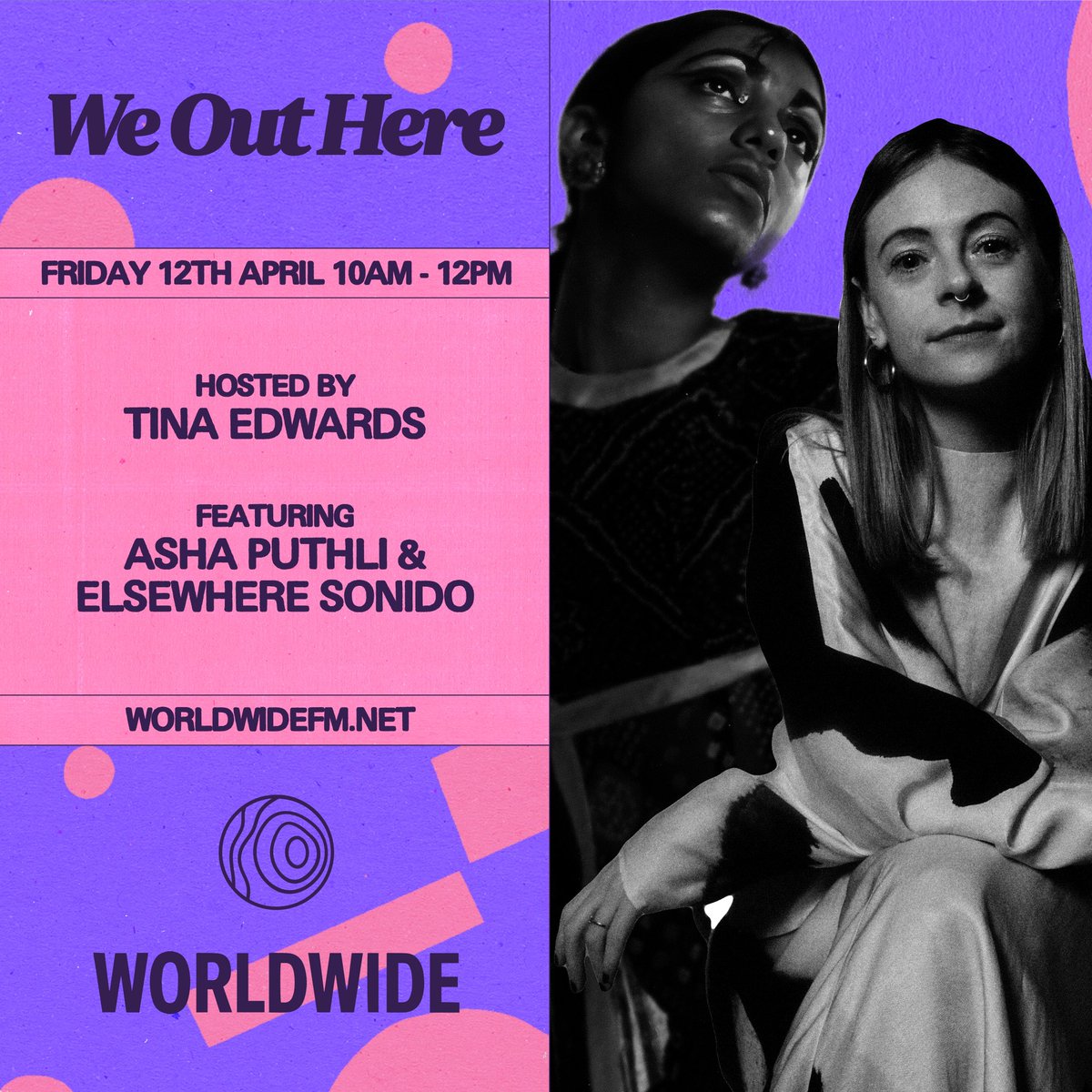 We Out Here is back on @worldwidefm 📡 This month, tastemaker and presenter @tinaedwardsdj takes to the airwaves joined by the iconic Indian vocalist and songwriter @ashaputhli. We’ll also be paying respects to Elsewhere Sonido following the news of his passing. Join us ❤️