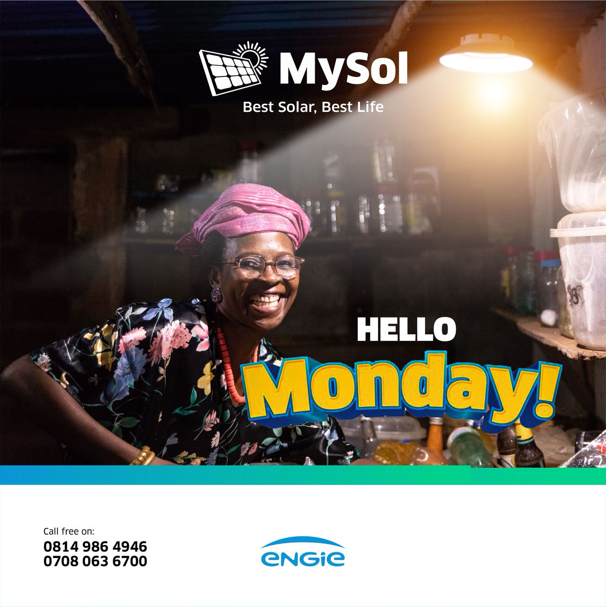 Hello MySol Stars! ✨
It's a brand new week filled with endless possibilities.
Let's ignite our passion, chase our dreams, and shine brighter than ever before.
We're your #Lighthouse company.
#MySolSolar #MondayMotivation #ENGIE #RenewableEnergy #ActWithENGIE #MySolBestSolar