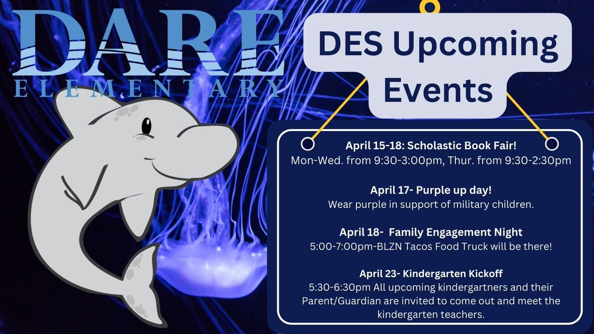 Upcoming events in April @dareDolphins #DareToDive #MakeASplash @LindsayNKidd @linz_kurtz @ENoyesDES
