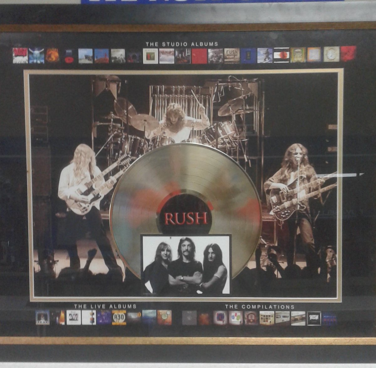 Another framed gold record available today. Rush collage for $99.99.#yyc #calgary #buyandsell #buylocal #rush #GOLD