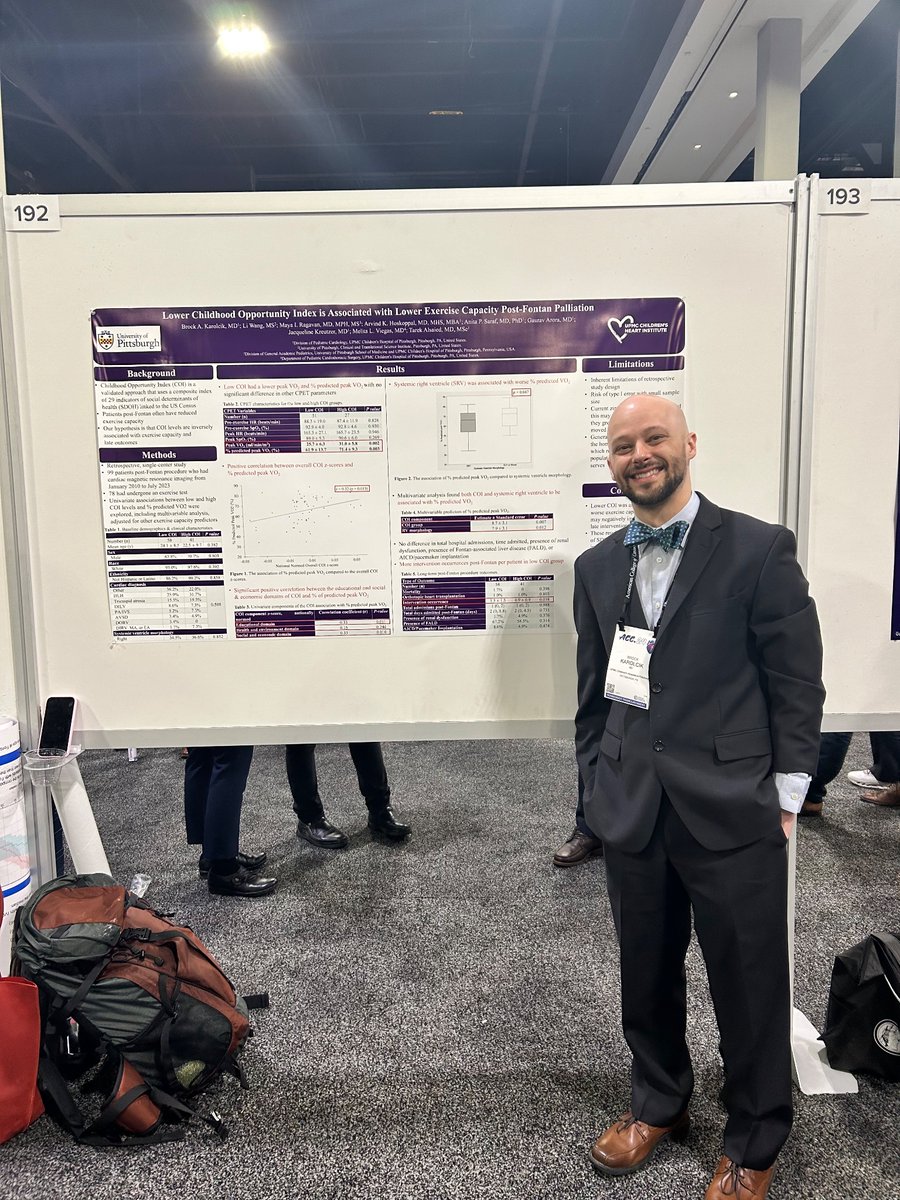 AlsaiedTarek's tweet image. ✅ Well done study by Dr. Brock Karolcik📚 #ACC24 #ACCACPC 
✅ 99 Individuals with Fontan 
✅ Lower childhood opportunity independently associate with exercise capacity post Fontan 
✅ Improving equity will improve patient outcomes 
 @RituSachdevaMD @DrKeilaLopez