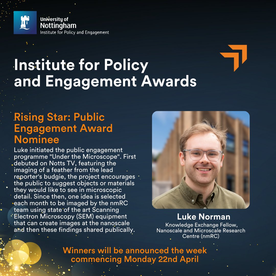 📢Dr Luke Norman (@lukethechemist) is a Knowledge Exchange Fellow @UoNnmRC. He initiated the public engagement programme 'Under the Microscope' and also led the Coronation Coin project, producing @UniofNottingham's official coronation gift to King Charles III. 1/2