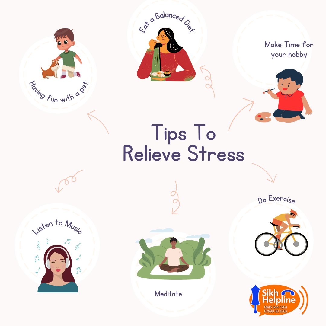 As April is #StressAwarenessMonth, here are a few tips to relieve stress.