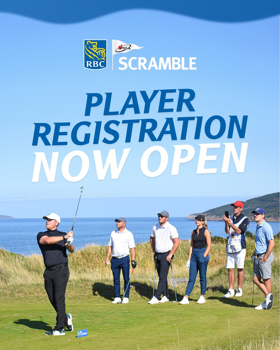 The RBC PGA Scramble journey to @CabotCapeBreton starts now! Spots are filling up quick, get your squad together and register at one of over 160 local qualifiers across Canada. Register at rbcpgascramble.com