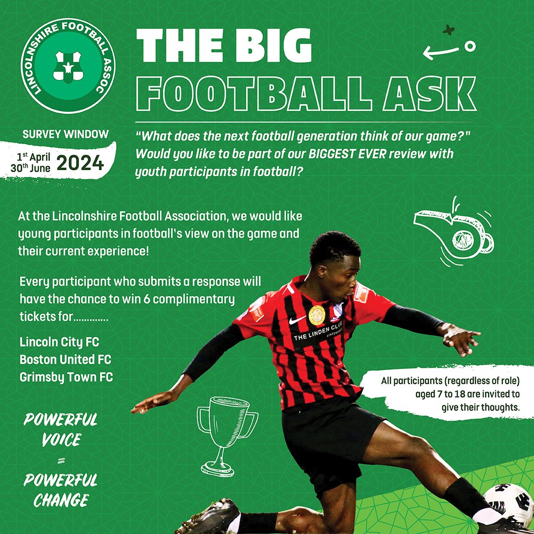 Join our BIGGEST EVER review! 🙌 The BIG Football Ask is here, and we want YOUR thoughts on the game we all love ⚽️ If you're aged 7 to 18, this is your chance to make a difference! 🫵 Share your passion, ideas, and dreams for football 👉 tinyurl.com/5dxrrk2y