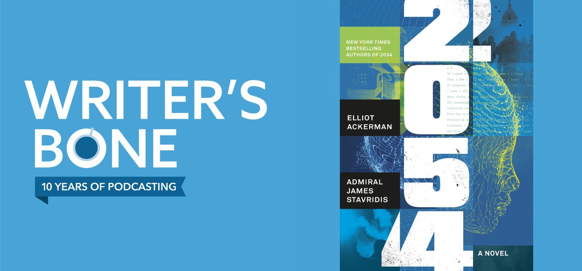 Tomorrow we welcome back @elliotackerman and @stavridisj to discuss their latest novel 2054. Subscribe and tune in! apple.co/4bmzB8s @danielfford #writers #writingcommunity #podcast #WBPN