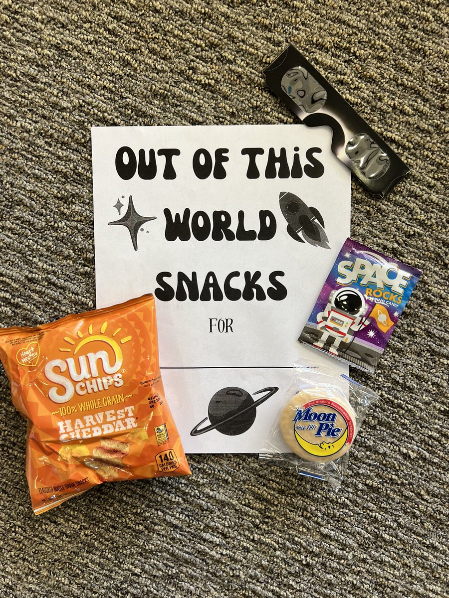 Thank you <a href="/MeadowWoodSBISD/">Meadow Wood Elem.</a> PTA for supplying our kiddos with snacks and glasses for the #TotalEclipse. We are still holding out hope for a little peak of this exciting event <a href="/SBISDLibraries/">SBISD Library Services</a> <a href="/SBISD/">Spring Branch ISD</a> ☀️🌑