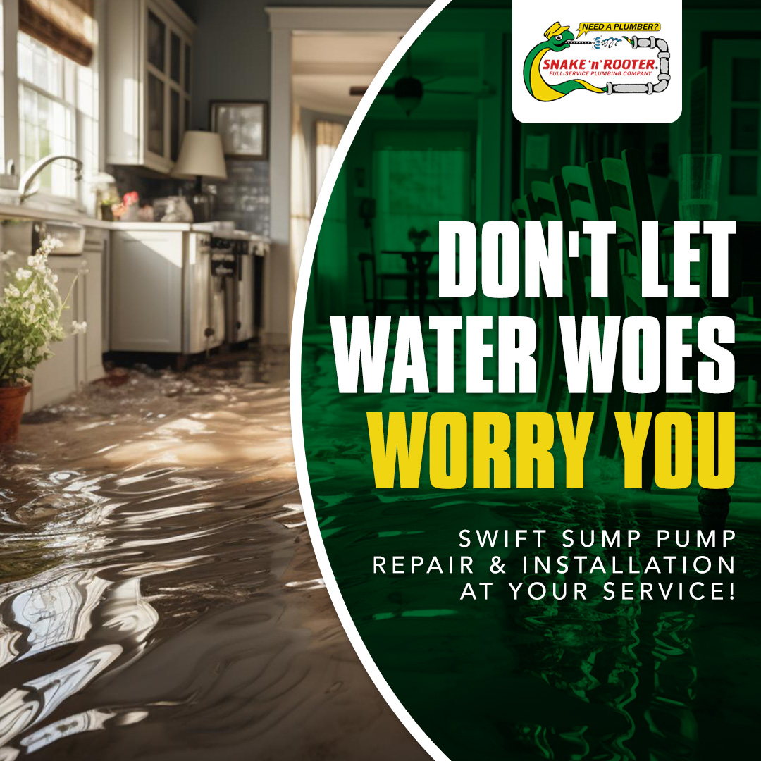 Don't stress about sump pump issues this rainy season - let Snake 'n' Rooter take care of it for you! Call us today for expert service. 🌧️💧 #RainySeason #SumpPumpProblems #PlumbingExperts #SnakeNRooterPlumbing #ExpertRepairs