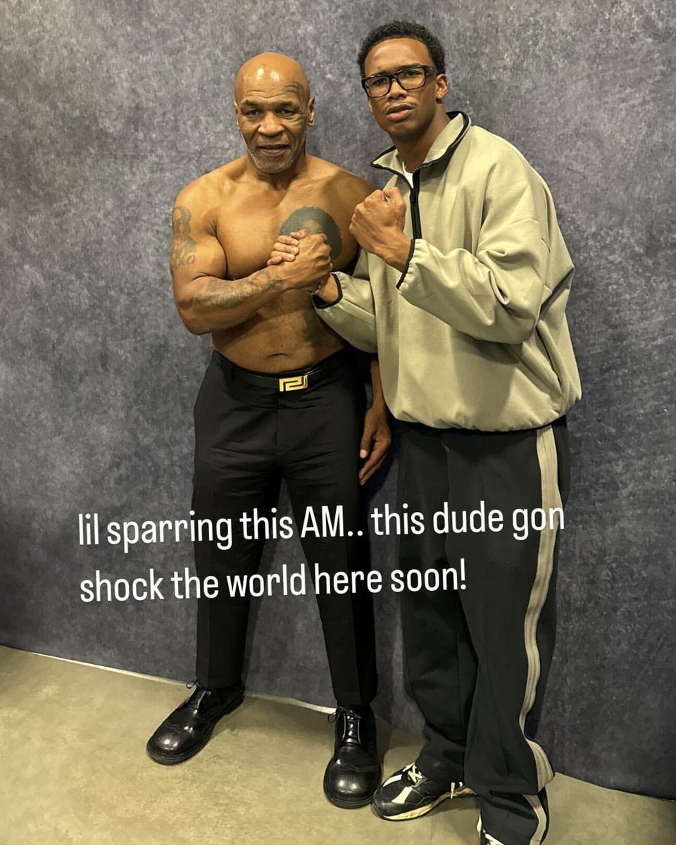 Now this is a duo I wouldn't want to mess with @GarrettWilson_V @MikeTyson