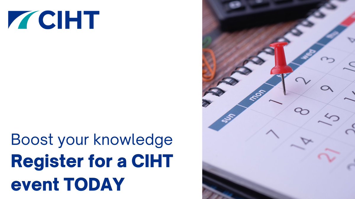 Boost your knowledge and get your CPD in with CIHT's upcoming events. Discover all our forthcoming events and secure your place TODAY!!! ciht.org.uk/events-listing/