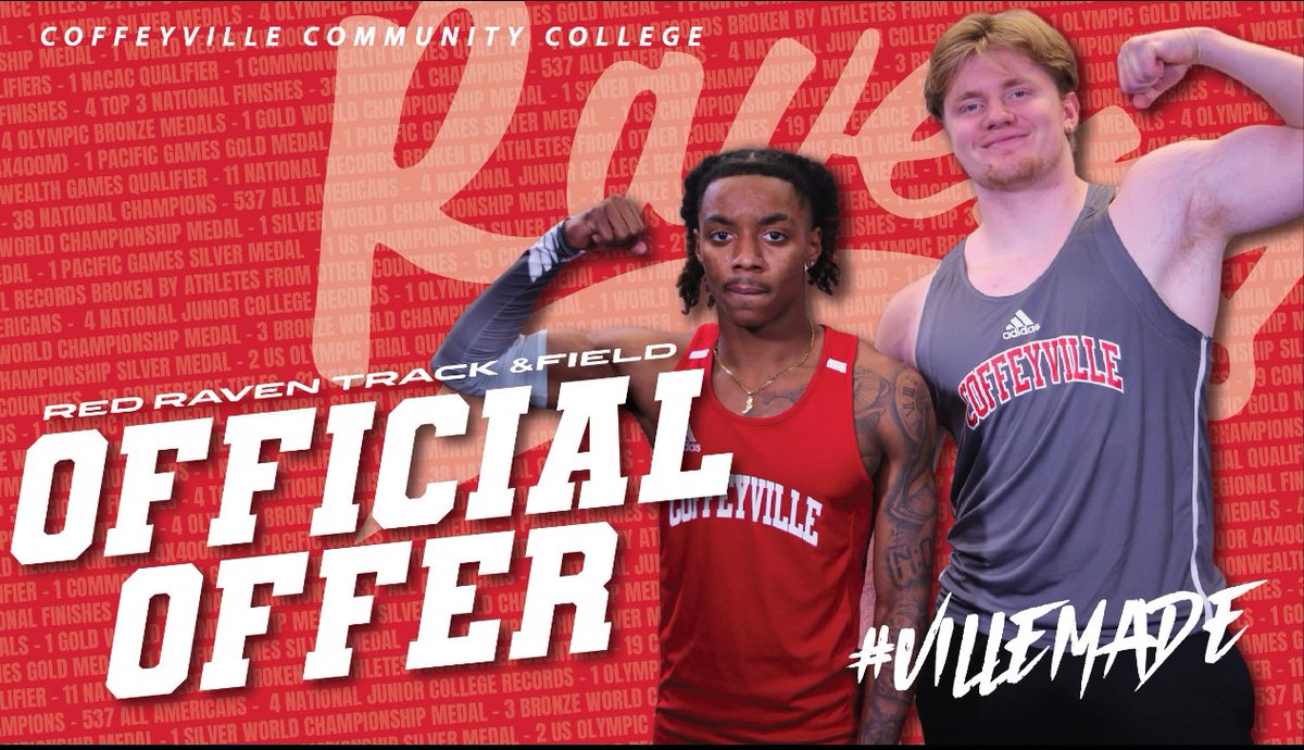 Blessed to receive an offer from Coffeyville Community College @9Coachmckee9 @CoachprofessorX @CvilleTrackXC