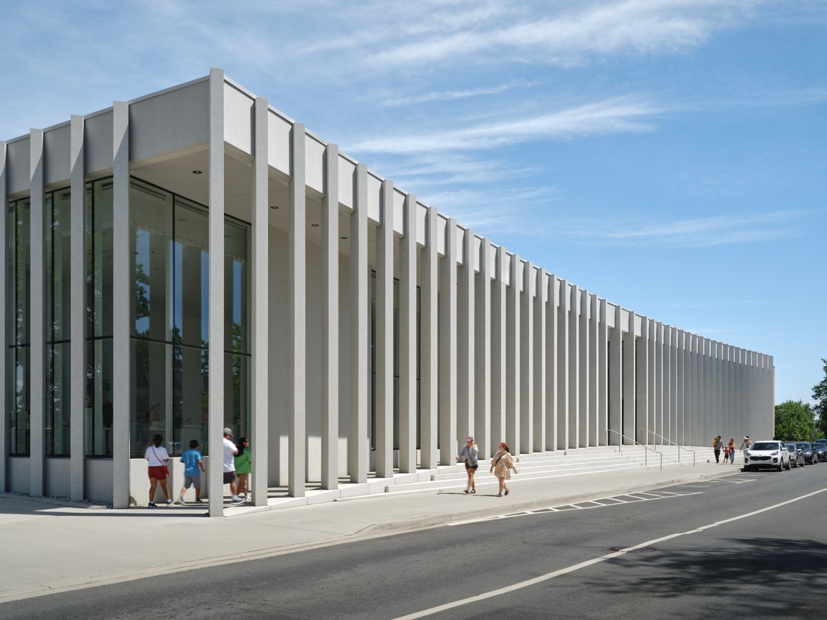 A solar eclipse is coming and as @archpaper notes, the Harrison McCain Pavilion @BeaverbrookAG is on the path of totality, making it a great viewing site for this historic moment — just remember to wear proper eyewear! Details: archpaper.com/2024/04/archit…