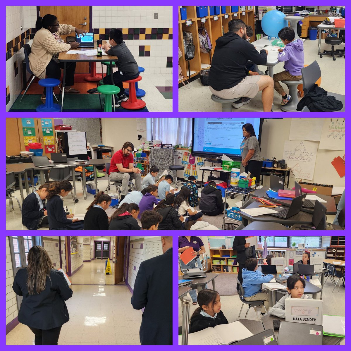 Principal Rodriguez walking with data in hand and we observed small-group instruction, students engaged in turn and talks, all hands on deck with PE coach and early learning specialists, and a sense of urgency @CowartDISD! On our way to meeting our 90-60-30 goals! @SHussainDISD