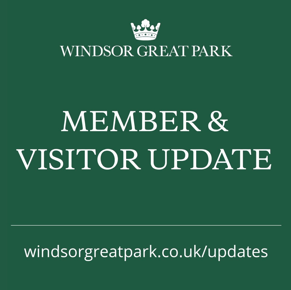 Strong winds have been forecast for Tuesday 9 April. In response to this and following our severe weather procedures, please be aware of closures that will be in place from the morning of Tuesday 9 April that may impact your visit. windsorgreatpark.co.uk/visitorupdates @visitwindsor