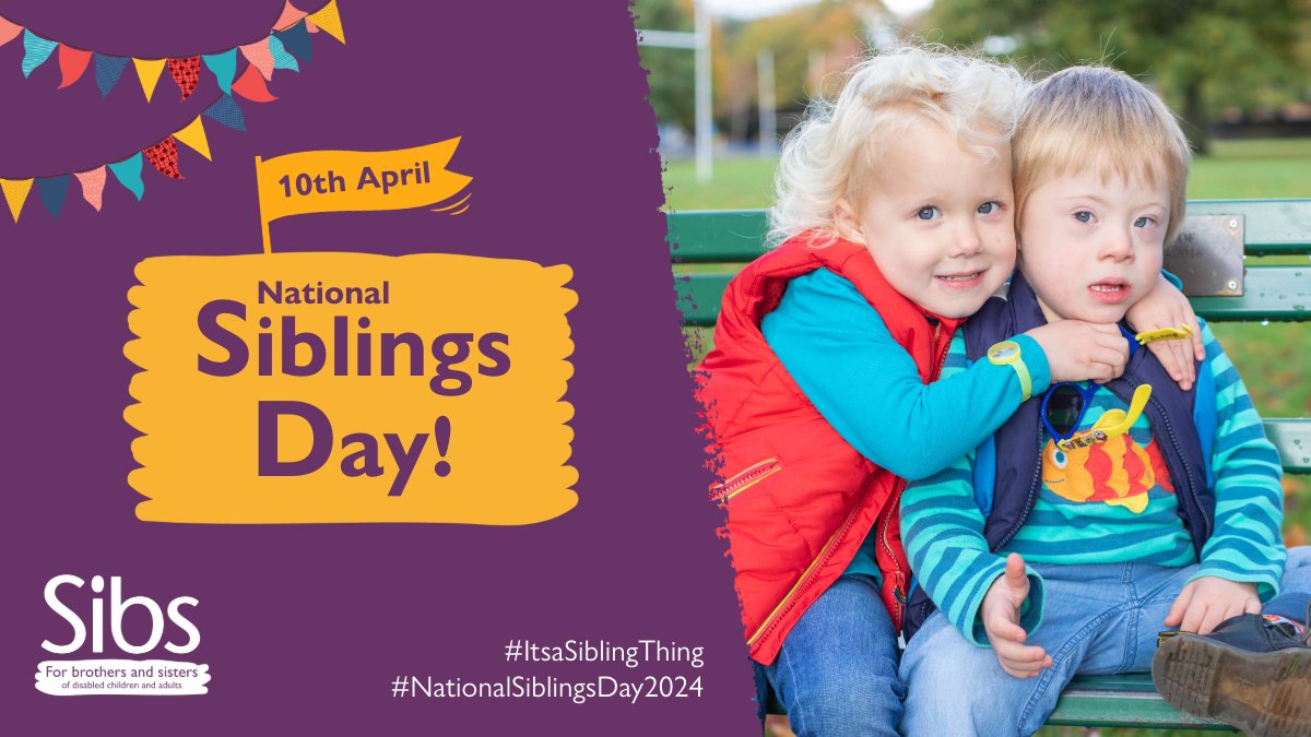 Download our activity pack for young siblings (of all ages) and enjoy drawing, writing, colouring and more! #NationalSiblingsDay2024   #Itsasiblingthing sibs.org.uk/nsd/#nsd-young