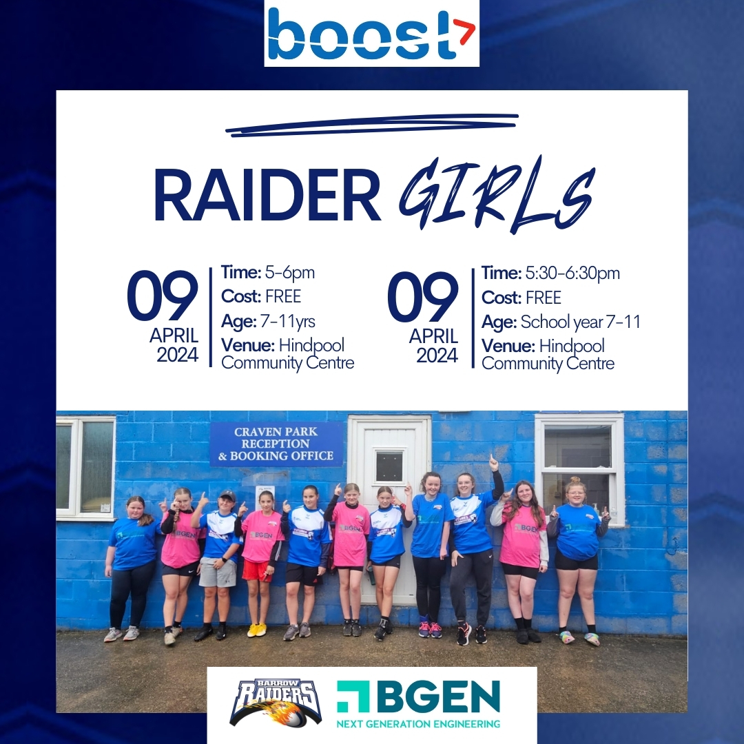 📅 On the agenda this week for our Raider Girls! This initiative is proudly supported by BGEN, and funded by the Boost Charitable Trust 🤝 Get involved ➡️ pulse.ly/imtybj0lpd