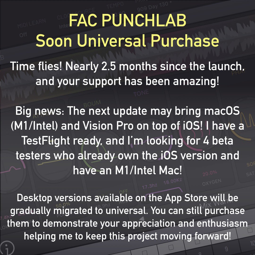 Important announcement about FAC Punchlab ✨