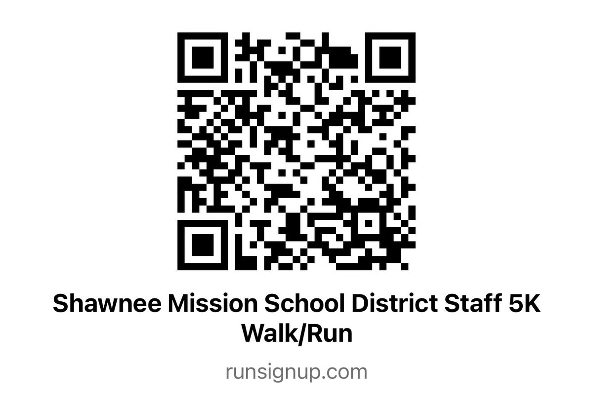 We are proud to be able to continue our annual @theSMSD 5K Family Fun Day on May 4th. All SMSD employees and their families are encouraged to attend. Start time is 8:45 at SMS Stadium. Sign up with the QR Code below: