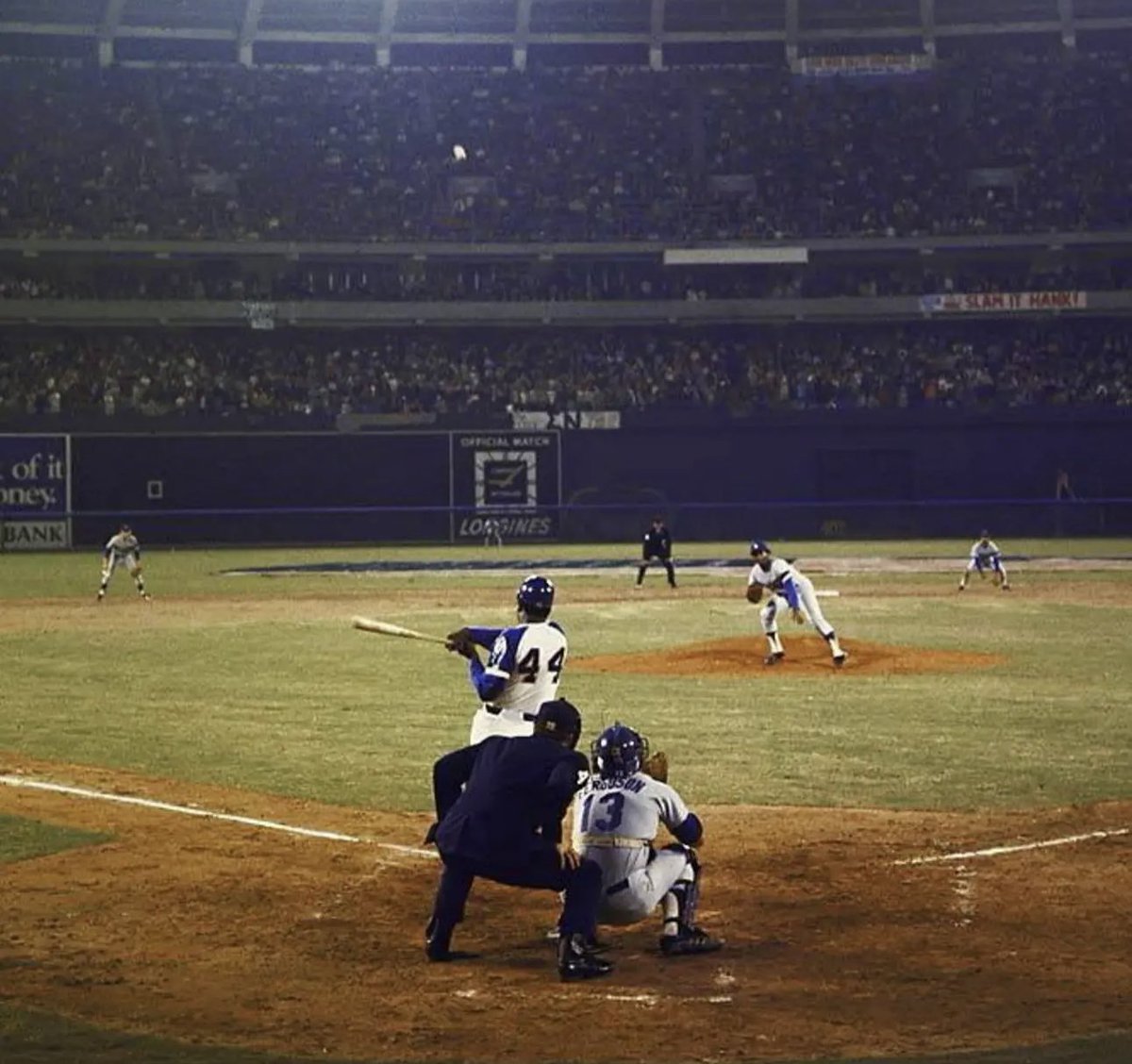 50 years ago tonight, 4/8/1974, baseball icon Hank Aaron came to the plate for the Braves against Dodgers pitcher Al Downing. With the country watching on TV, Aaron crushed the ball to hit his 715th MLB homerun, shattering Babe Ruth’s 39 year old record. 

He had started his epic