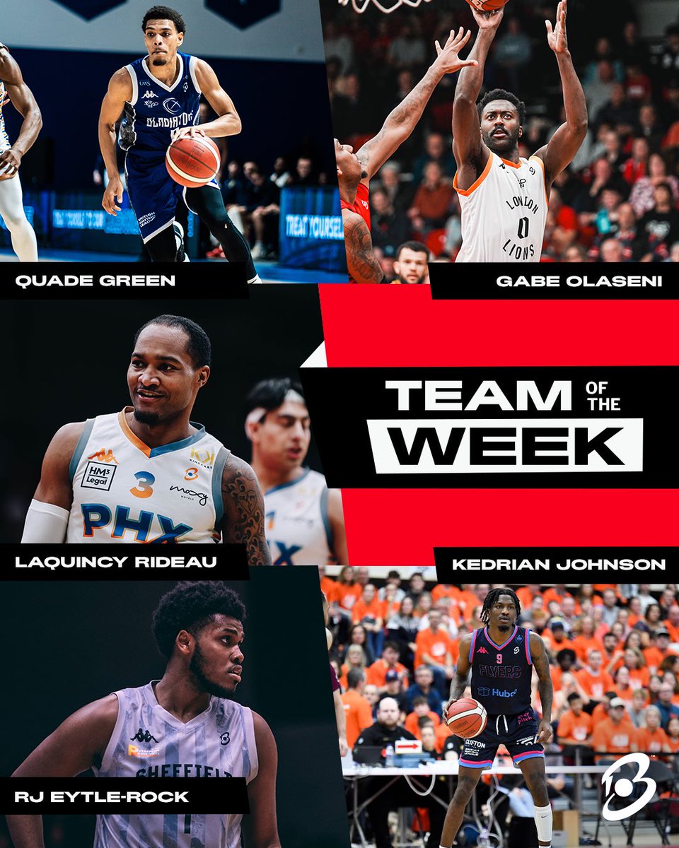 🥵👀 What a starting five this would be in the #BritishBasketballLeague! It’s Team of the Week time! 📺 WATCH HIGHLIGHTS: youtube.com/@BritishBasket… #UNBEATABLE