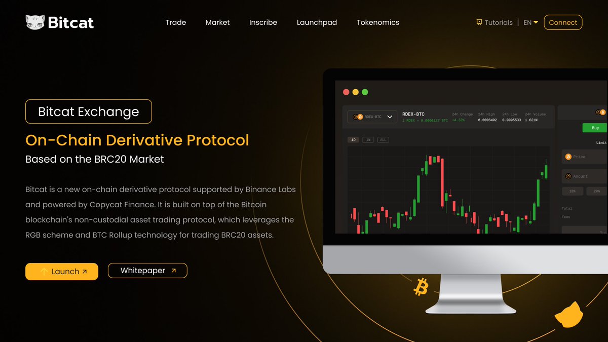 🚀Exciting new! #BitCatDEX is joining BEVM & BRC20 ecosystems, unlocking endless trading opportunities within the BTC ecosystem. ⚡️Get ready for #CopycatDEX, tailored for BTC, designed to deliver sustainable benefits & seamless trading for $BICA users. 🔥Stay tuned for updates!