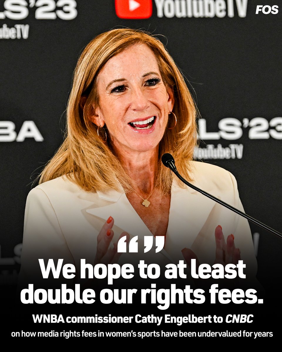 The WNBA currently earns about $60 million annually from its TV and streaming deals. With several of women's basketball's top young stars on the way to the league, Cathy Engelbert says the price is going up. gofos.co/3J6AEN3
