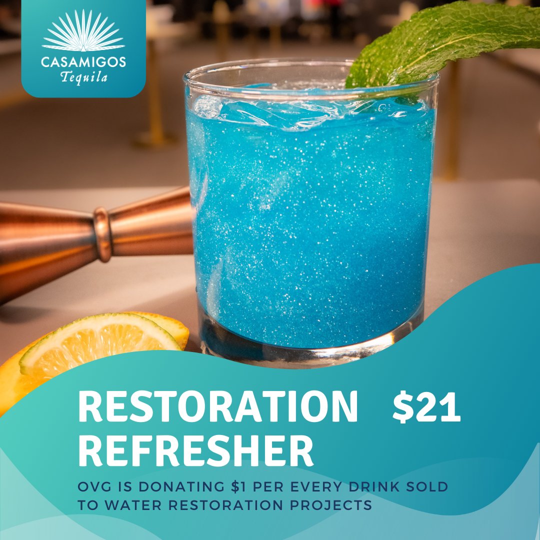 Sip sustainably this Earth Month with our 'Restoration Refresher' cocktail! Wells Fargo Arena and Oak View Group will donate $1 per drink sold through April to help support water restoration projects across the US 🌍✨ #RestorationRefresher #EarthMonth