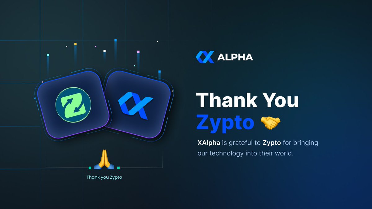 This shows what our technology can achieve in the hands of a visionary community. A heartfelt thank you to everyone at @ZyptoApp @Zypto_Token @zyptopay for choosing X-Alpha. Together, we're not just observing the trends—we're creating them! Zypto simplifies both crypto and…