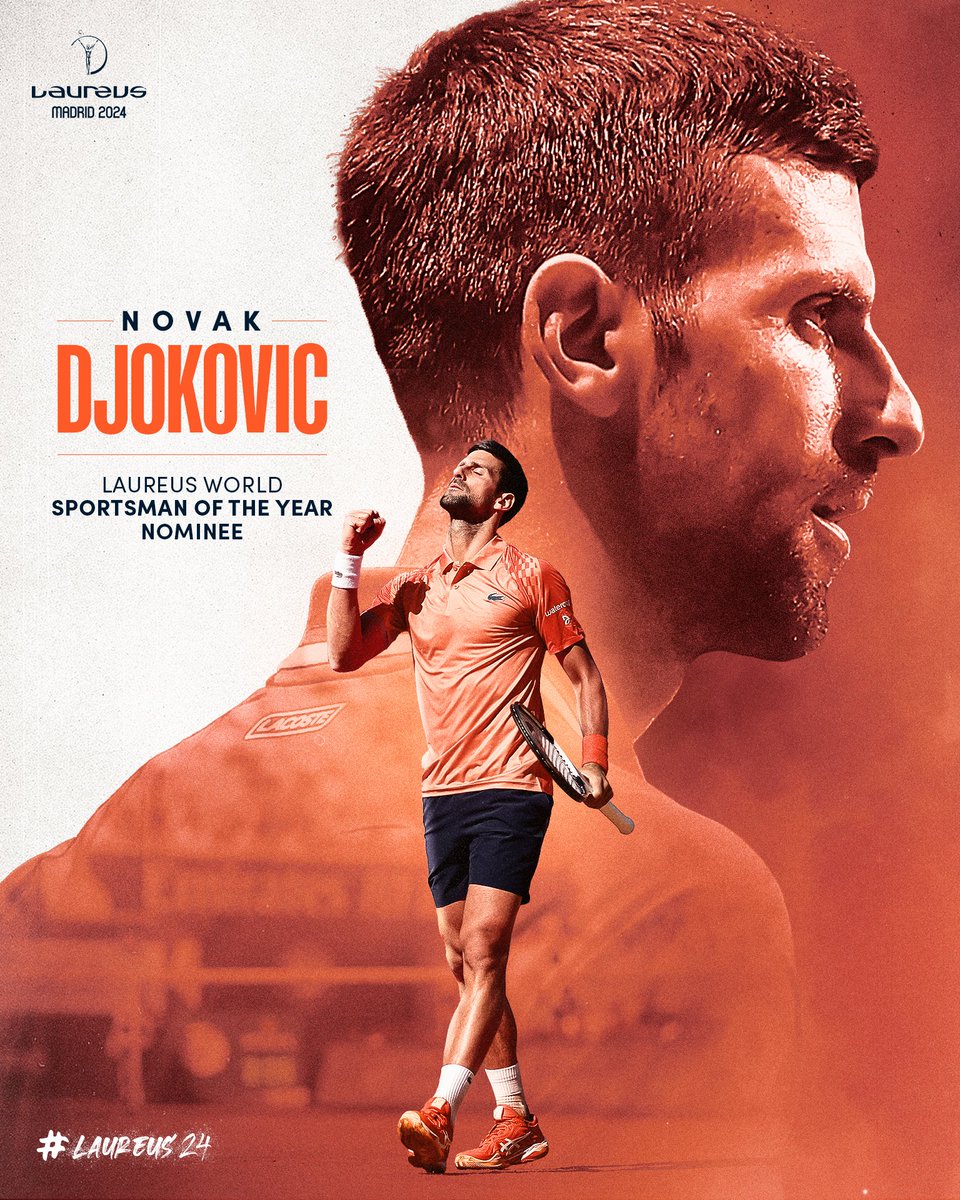 LaureusSport's tweet photo. βAnother very successful year for the team in the books. We will remember this one forever.β
@DjokerNole - Laureus World Sportsman of the Year Nominee - continued to make history throughout 2023, finishing it with a record-breaking seventh Nitto ATP Finals title.
#Laureus24 https://t.co/BzyUlfsVMx