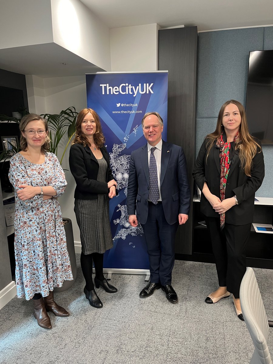 Delighted to have welcomed the British Ambassador to Ukraine @MartinHarrisOBE for a discussion on our latest work in Ukraine. Find out more about our international work here: thecityuk.com/our-work/inter…