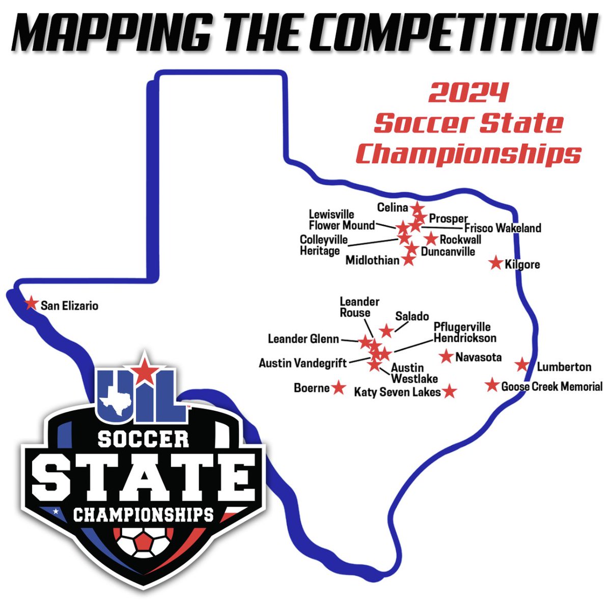 Safe travels to all of the teams and communities headed out to Georgetown this week for the #UILState Soccer State Championships! 🚙💨 ⚽ uiltexas.org/soccer/state