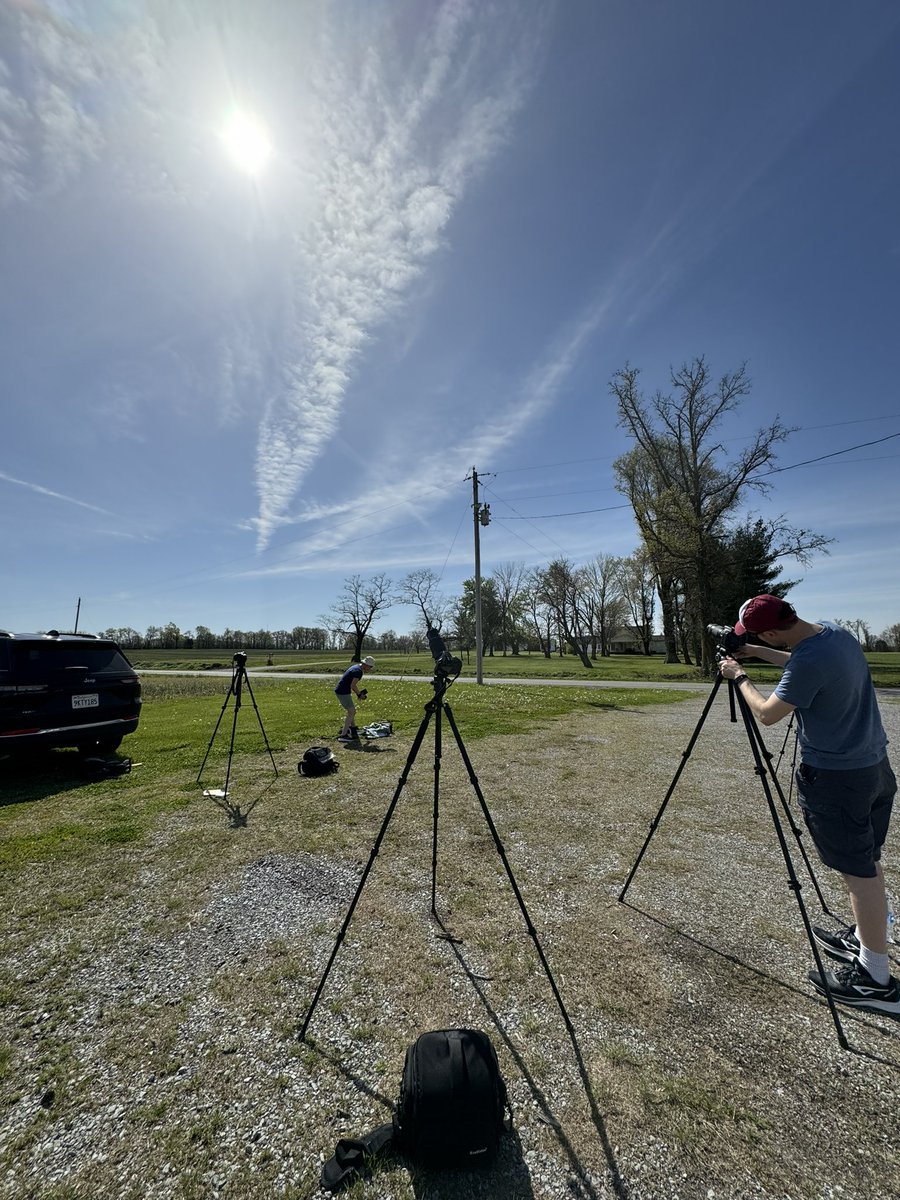 Eclipse positions in the deepest countryside of Illinois! #Ilwx #Eclipse2024 #EclipseSolar 💪🌔🇺🇸