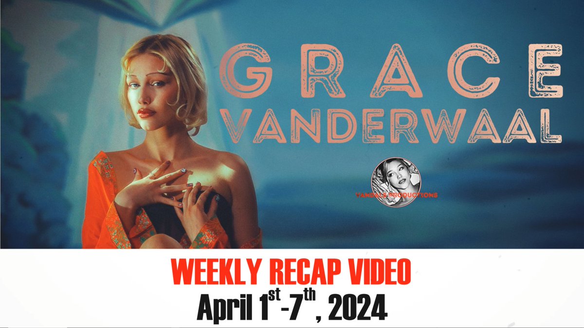 Missed what happened last week with @GraceVanderWaal? Check out our weekly recap video (April 1 - April 7, 2024) youtu.be/RmoQm4ZFhG4