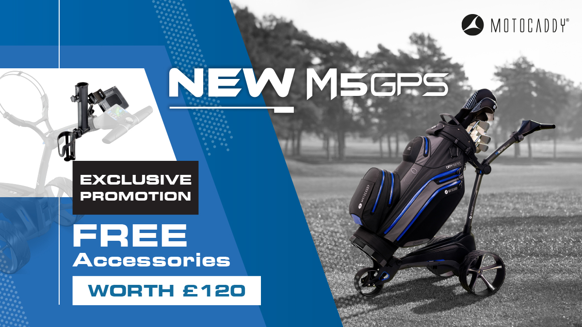 Get your FREE accessory pack when you purchase a brand-new #Motocaddy M5 GPS trolley 🔥

👉 fg1.uk/516-Q860445