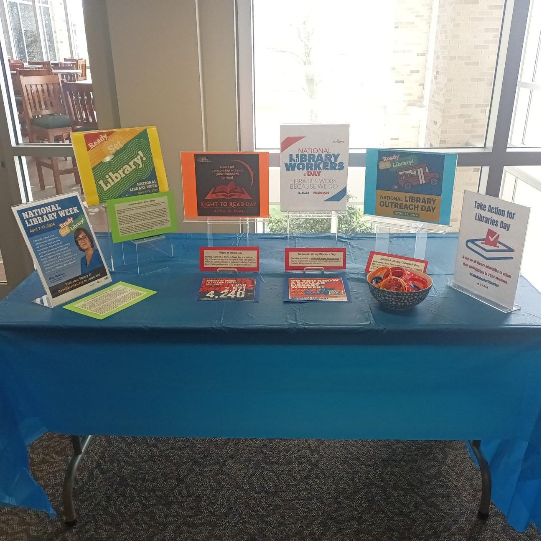 Don't forget to check out our table on the 2nd floor of the Lee and Jim Vann Library for more information on National Library Week and the days that are celebrated! #vannlibrary #nationallibraryweek #readysetlibrary #information @USFFW