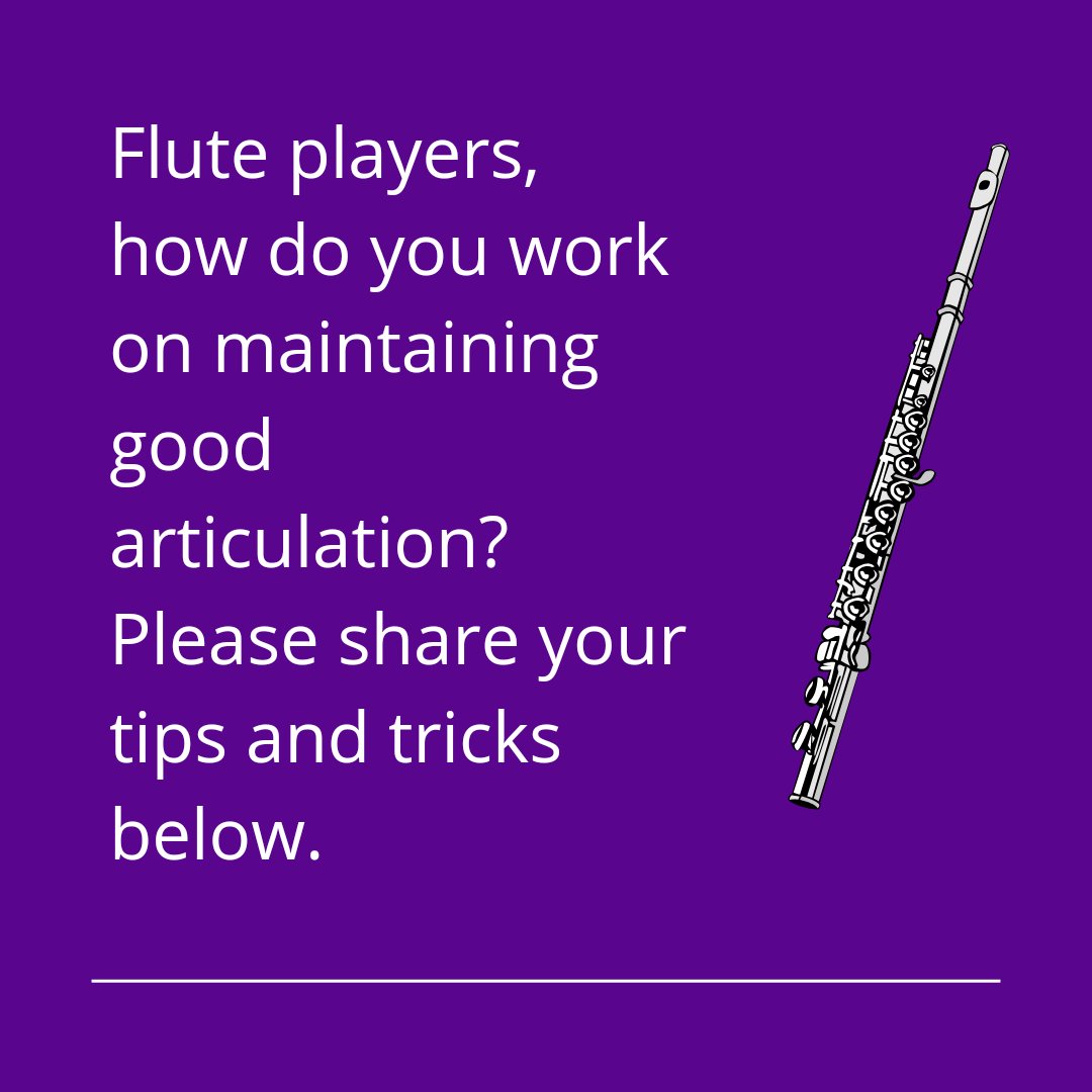 Time for another #dicussionmonthly! We'd love to hear your best practices for maintaining good articulation on the flute. Let us know in the comments. #tipsandtricks #flutetips #articulation #flute #fluteworld #fluteplayers #flutesection #flutelessons #flutist #flautist