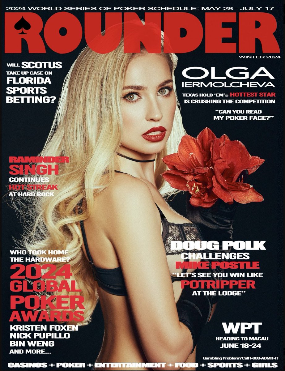 Uhhhh, we kinda feel like this @RounderLife mag cover of Olga Iermolcheva has not gotten enough attention from the poker world. Like... wutttt? Hi. Here, take my money.