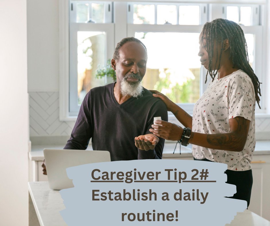 baumap2023's tweet image. TIP 2: 
Establishing a daily routine is key in providing stable support. 💼 Remember, small adjustments can make a big difference in enhancing your loved one&apos;s quality of life. #CaregiverTip #RoutineIsKey #DementiaSupport 💙 #baumap
