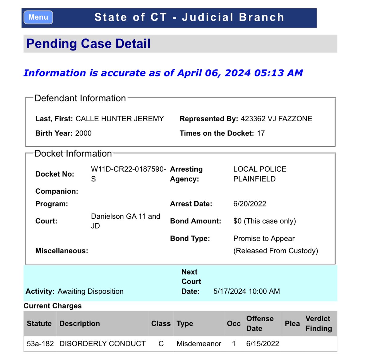 Drunken_People's tweet image. Latest from Friday’s court appearance of 250 west rider, Hunter Calle. His charges are serious and faces some hefty prison sentences.