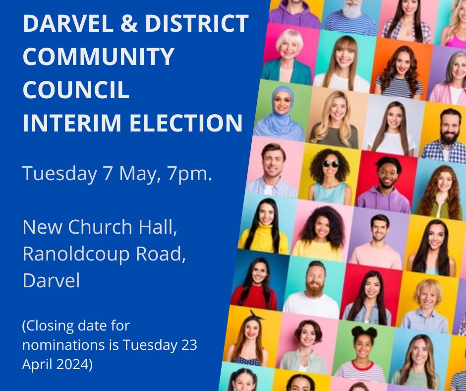📢 The New Farm Loch Community Interim council election is approaching! #CommunityCouncil is on the lookout for members to help shape their community. 🗓️ Deadline for nominations: 23 April 2024 To learn more, visit: orlo.uk/qY0Xj #CommunityEngagement #GetInvolved